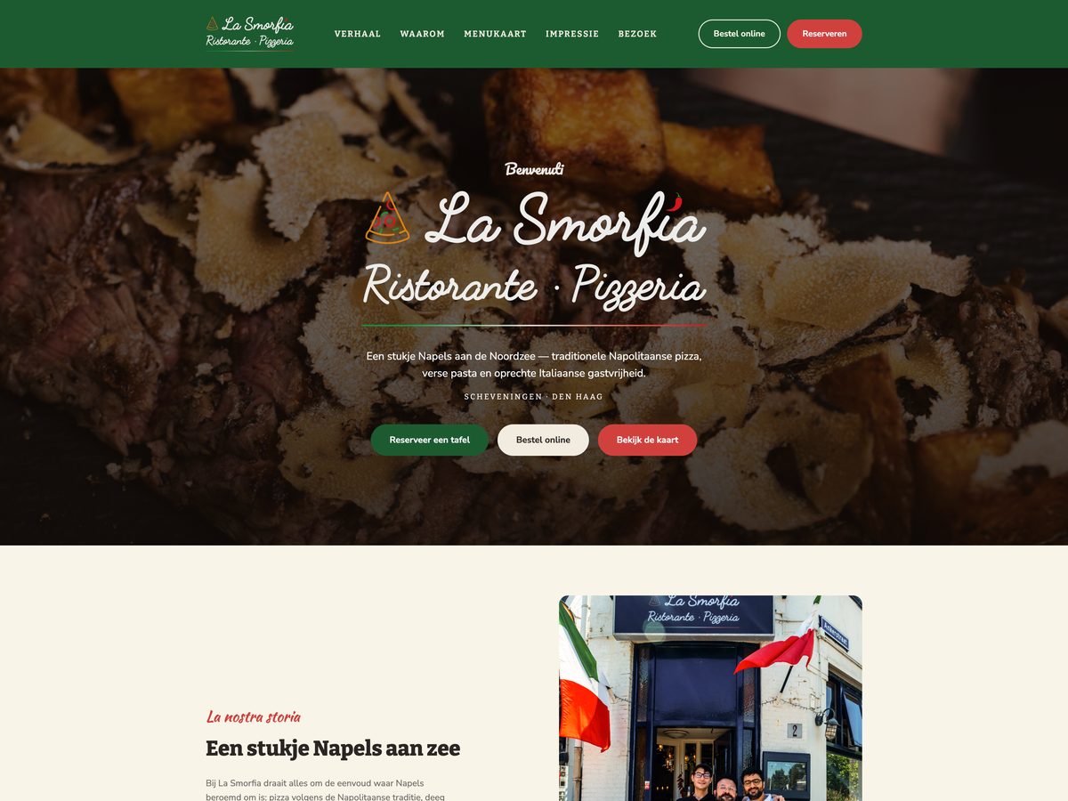 Website van Las Morfia